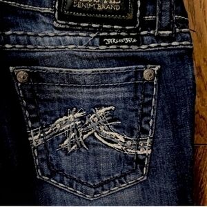 Like New Gorgeous Miss Me Boot Jeans Made Exclusively For Buckle 31" Inseam